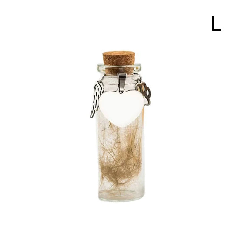 Pet Memorial Keepsake Bottle – Dog & Cat Fur Storage Urn