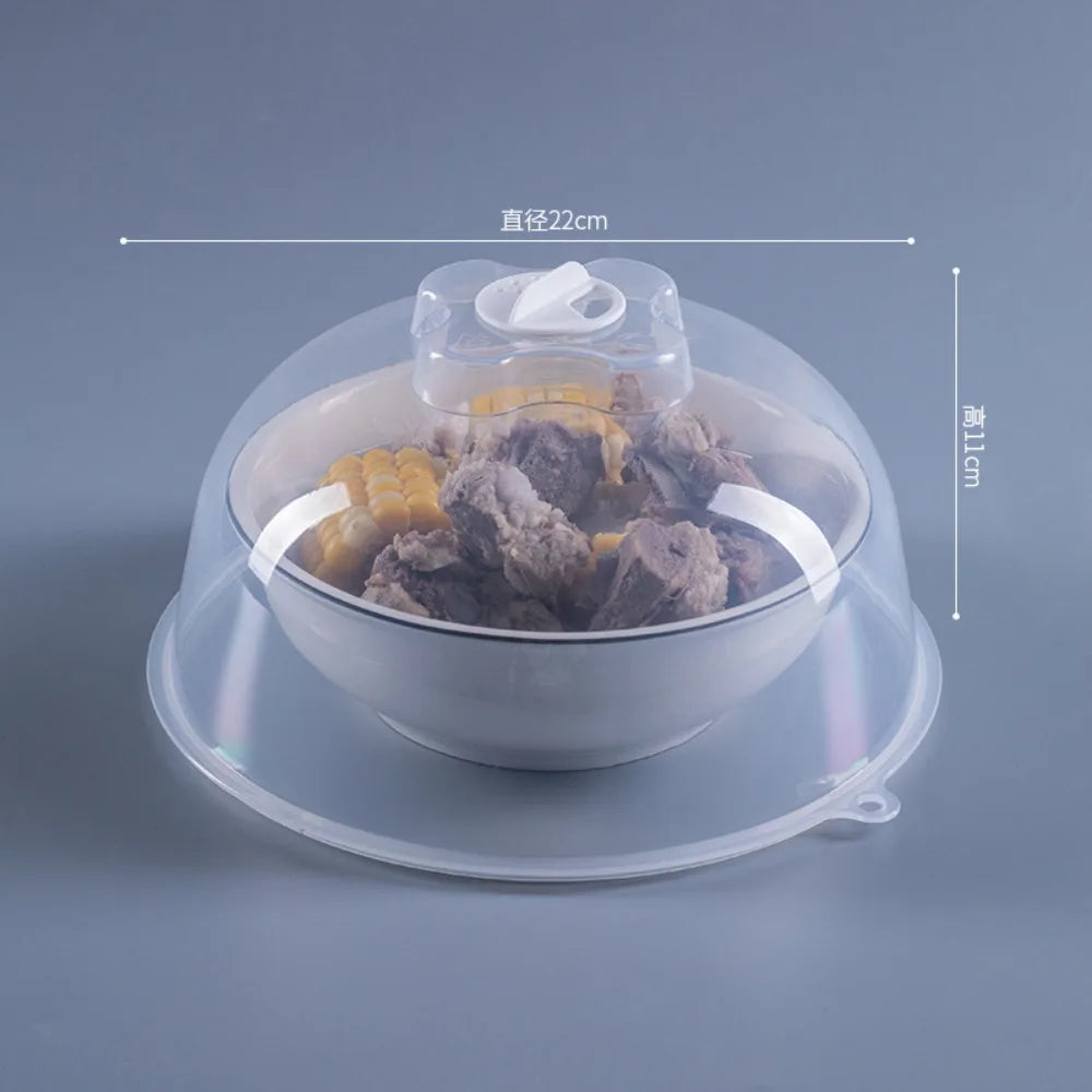 Transparent Microwave Splash Cover – BPA-Free Dome Food Lid