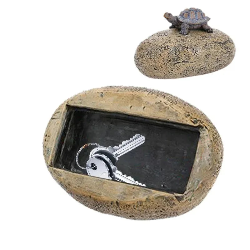 Outdoor Fake Rock Key Hider – Stone with Secret Compartment