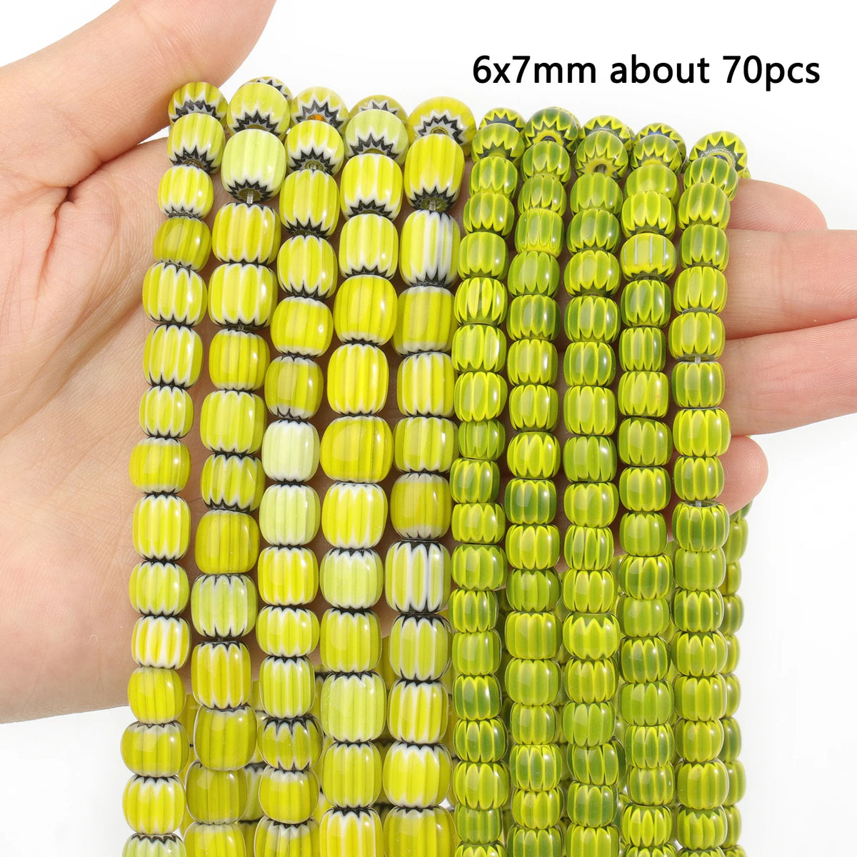 Nepal Lampwork Glass Beads 6mm – Pumpkin Shape DIY Jewelry