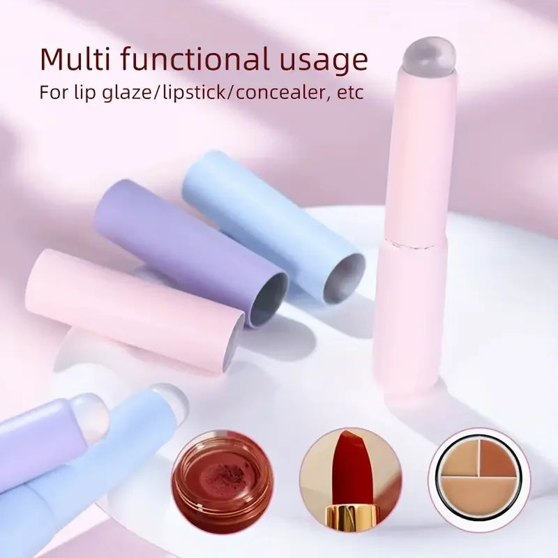 Silicone Lip Brush with Cover – Mini Portable Cosmetic Brush
