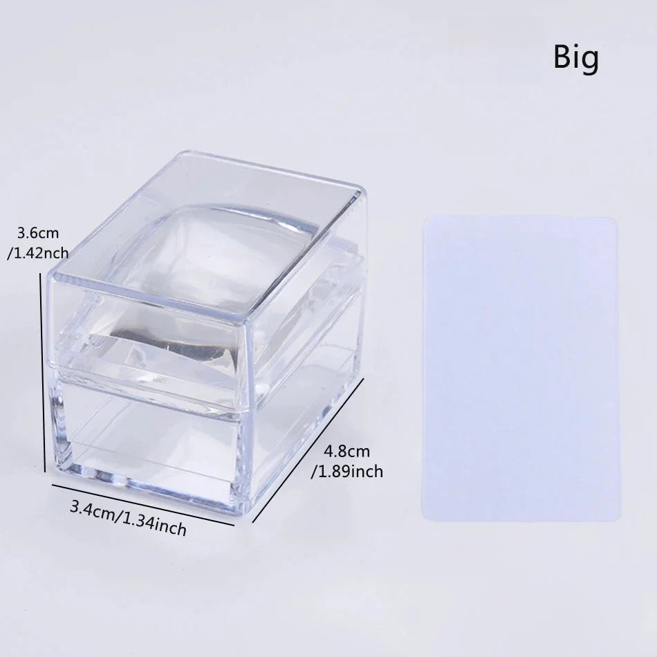 Silicone Nail Art Stamping Kit – French Manicure Stamp & Scraper