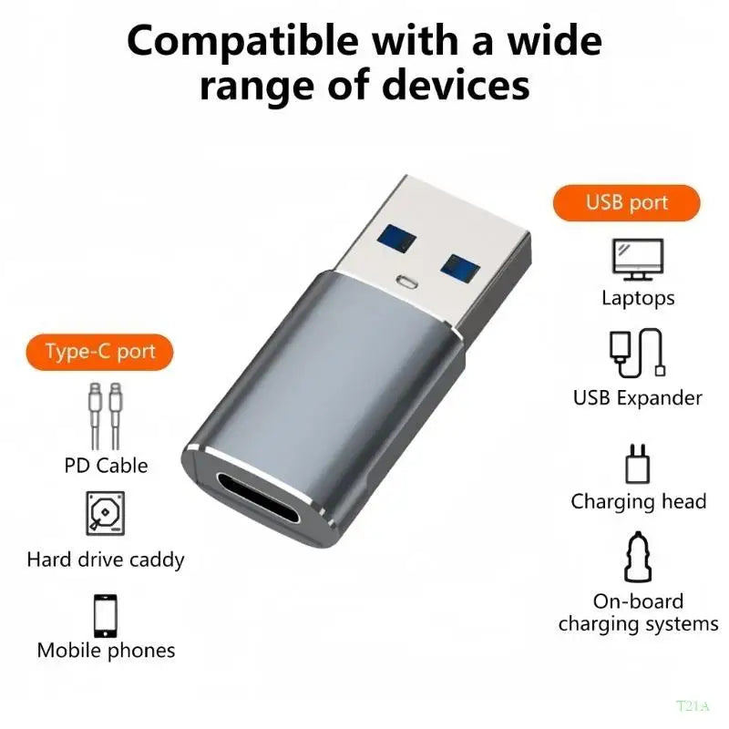 USB-C to USB 3.0 Aluminum Adapter – Fast Charge & Data OTG