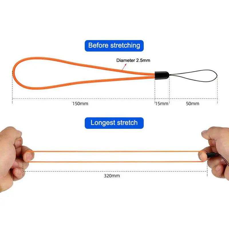 Elastic Anti-Loss Hanging Rope – USB & Bike Device Tether 3-Pack