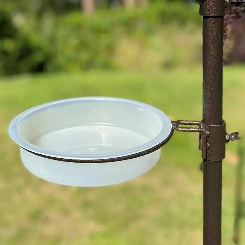 Transparent Circular Bird Feeder Bowl – Large Capacity