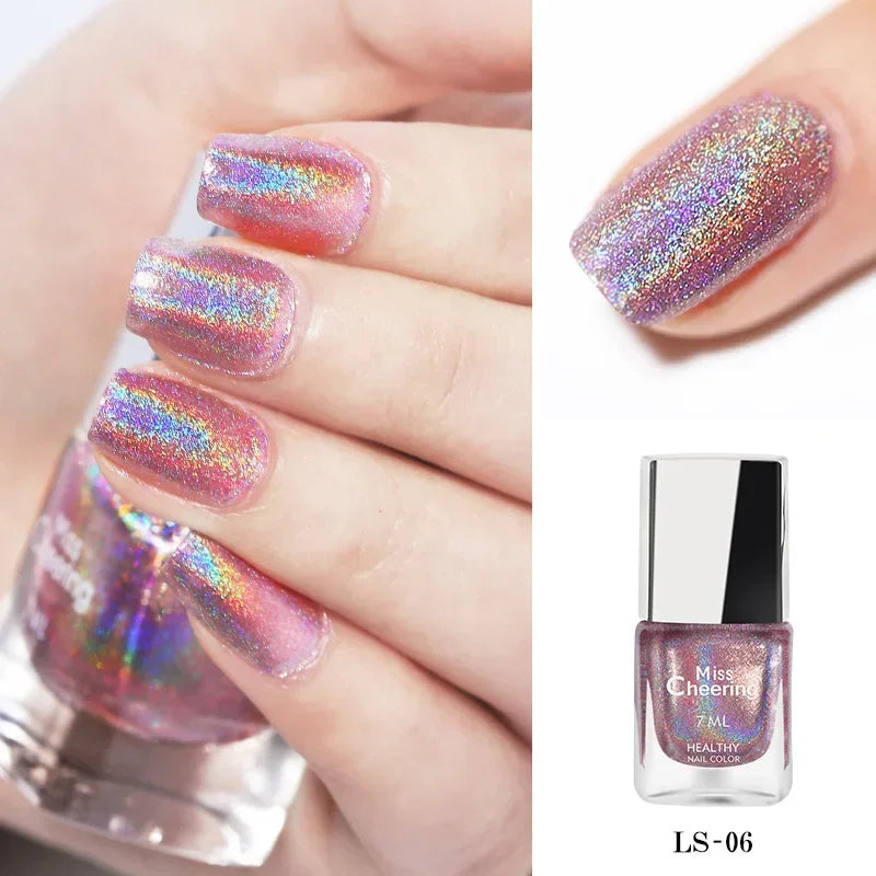 Handaiyan Laser Glitter Nail Polish – 8 Rainbow Holographic