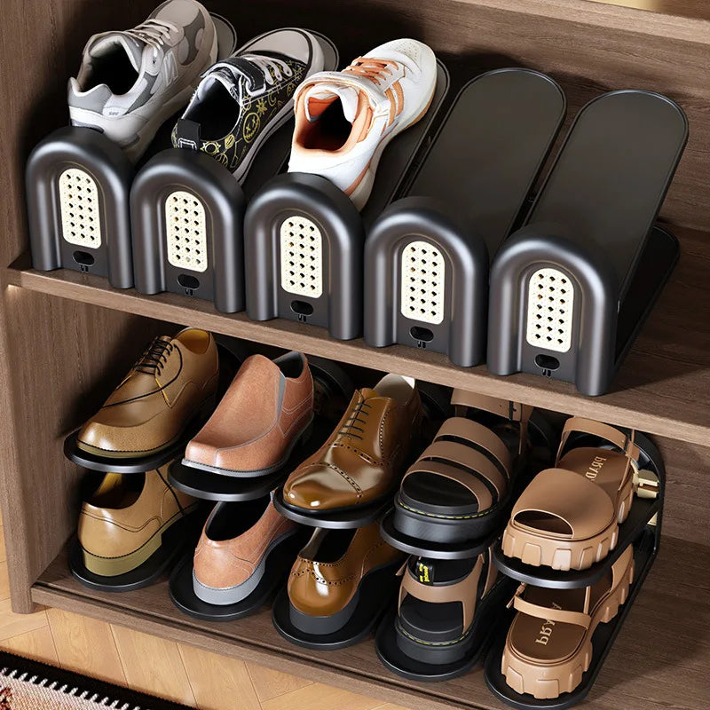 Adjustable Multi-Tier Retro Shoe Rack Organizer | Entryway
