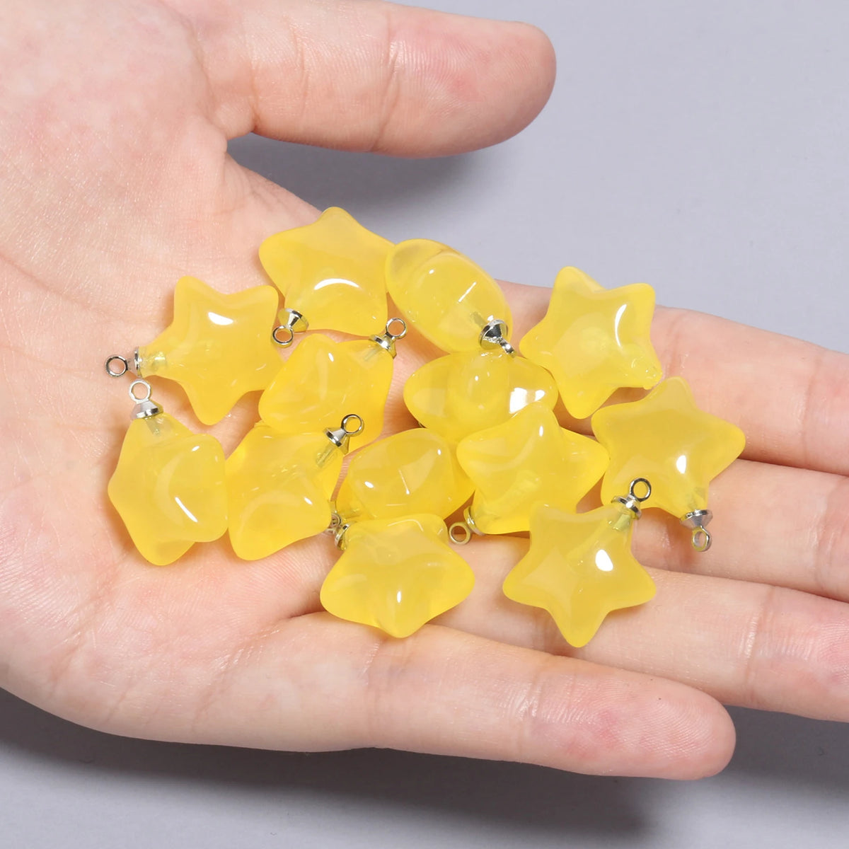 Resin Star Charms Candy Color DIY Jewelry Pendants – 10pcs