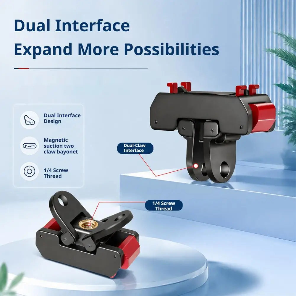 Magnetic Quick-Release Mount for Insta360 X6 | Dual Interface