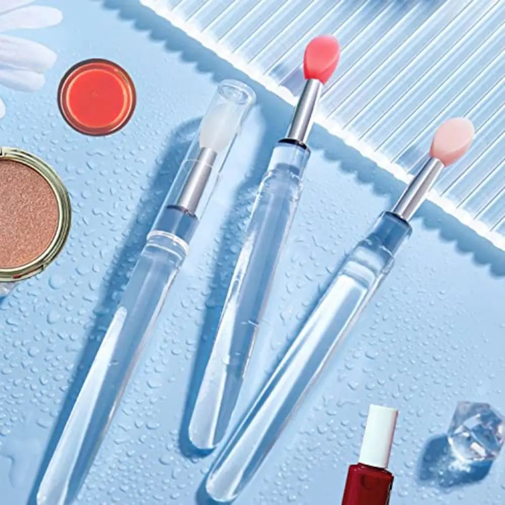 Silicone Lip Brush Set – 10 Portable Flexible Lip Applicators