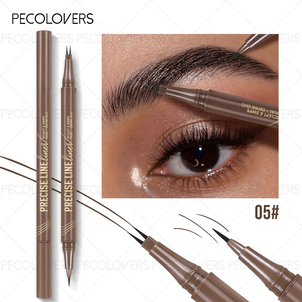 SAMMY Double Fork Eyebrow Pen – Waterproof Long-Lasting