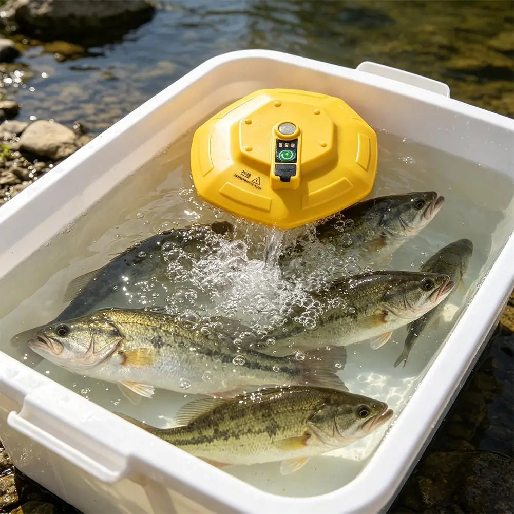 Floating Bait Aerator – Rechargeable Quiet Live Bait Oxygen Pump