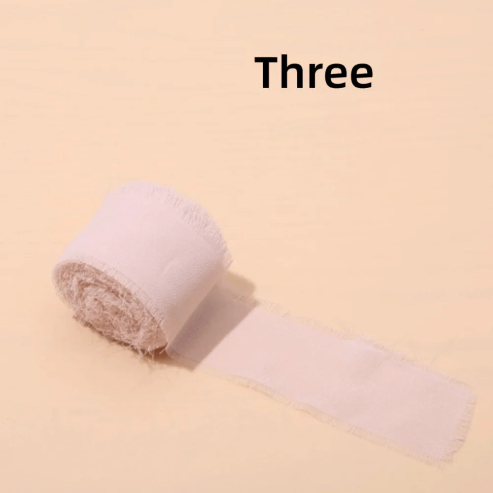 3-Roll Fringe Chiffon Ribbon – 5m DIY Wedding & Craft Décor