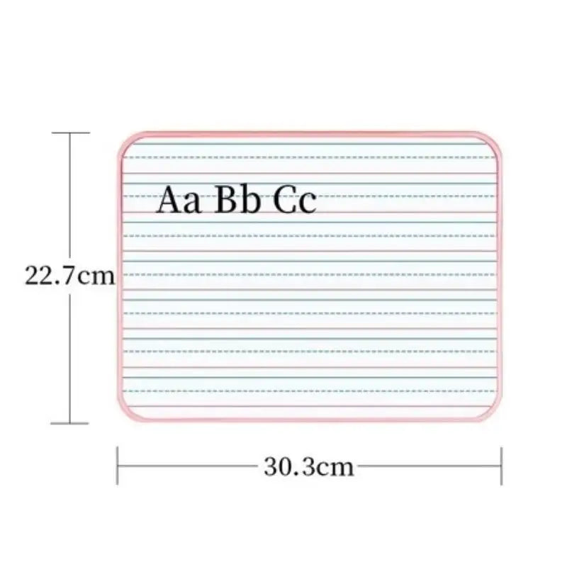Kids Lined Dry Erase Whiteboard | 3-Grid Handwriting Practice Board
