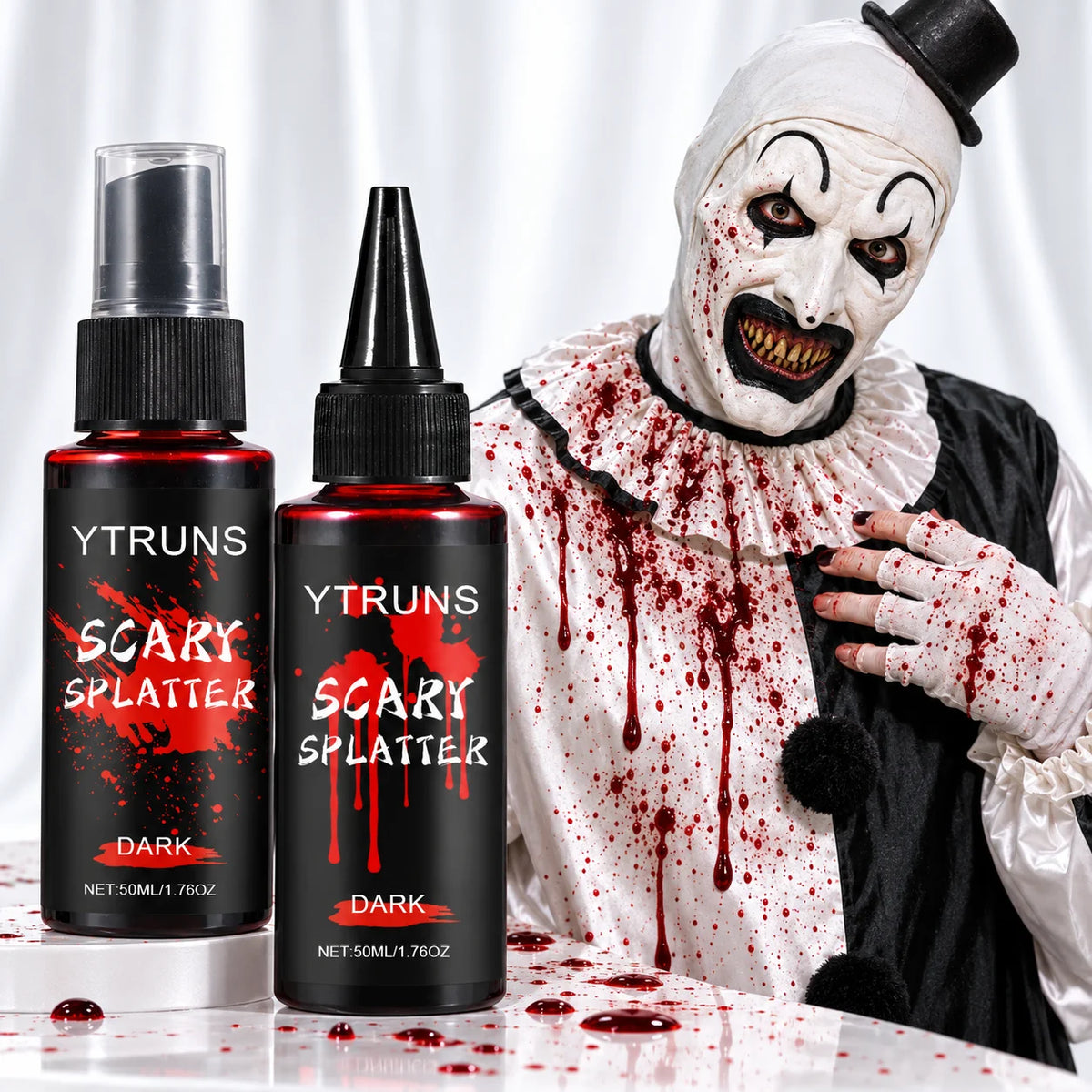 2-Bottle Halloween Fake Blood Set – Special Effects Makeup