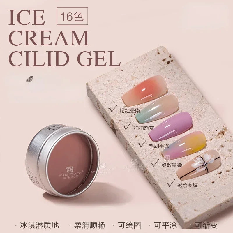 Handaiyan 64 Colors Solid Nail Polish Gel – Ice Cream Texture