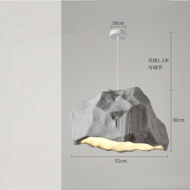 Wabi Sabi Resin LED Pendant Light | Modern Hanging Chandelier