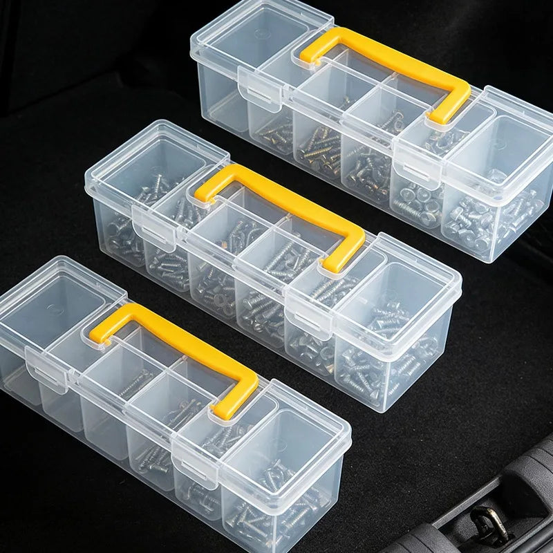 Small Parts Organizer – 6-Compartment Hardware Storage Box