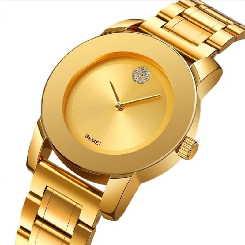 Women's Elegant Quartz Watch – Light Luxury Stainless Steel