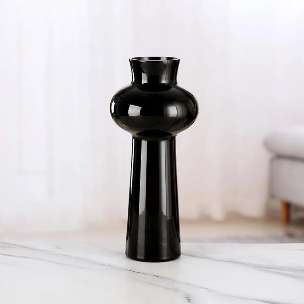 Vintage French Style Hand-Blown Glass Vase | Orchid Floral
