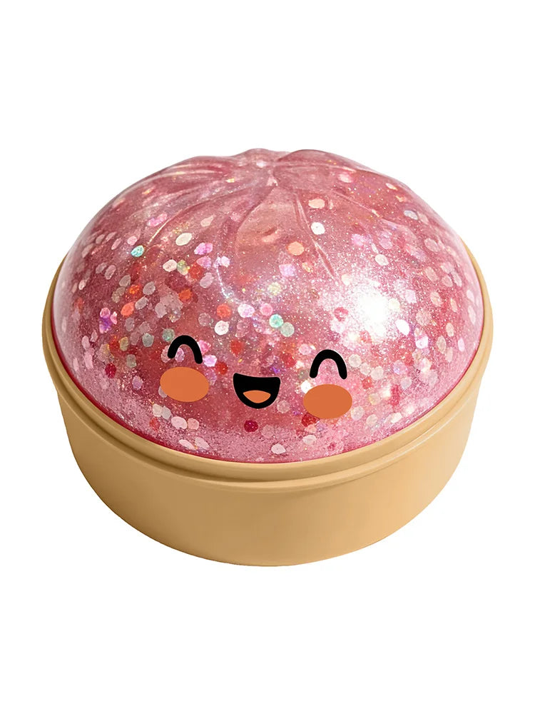 Glitter Squishy Steamed Bun Toy – Slow Rebound Squeeze Ball