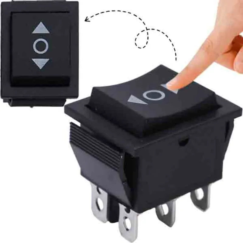KCD4 Momentary Rocker Switch ON-OFF-ON 6-Pin 16A 250VAC