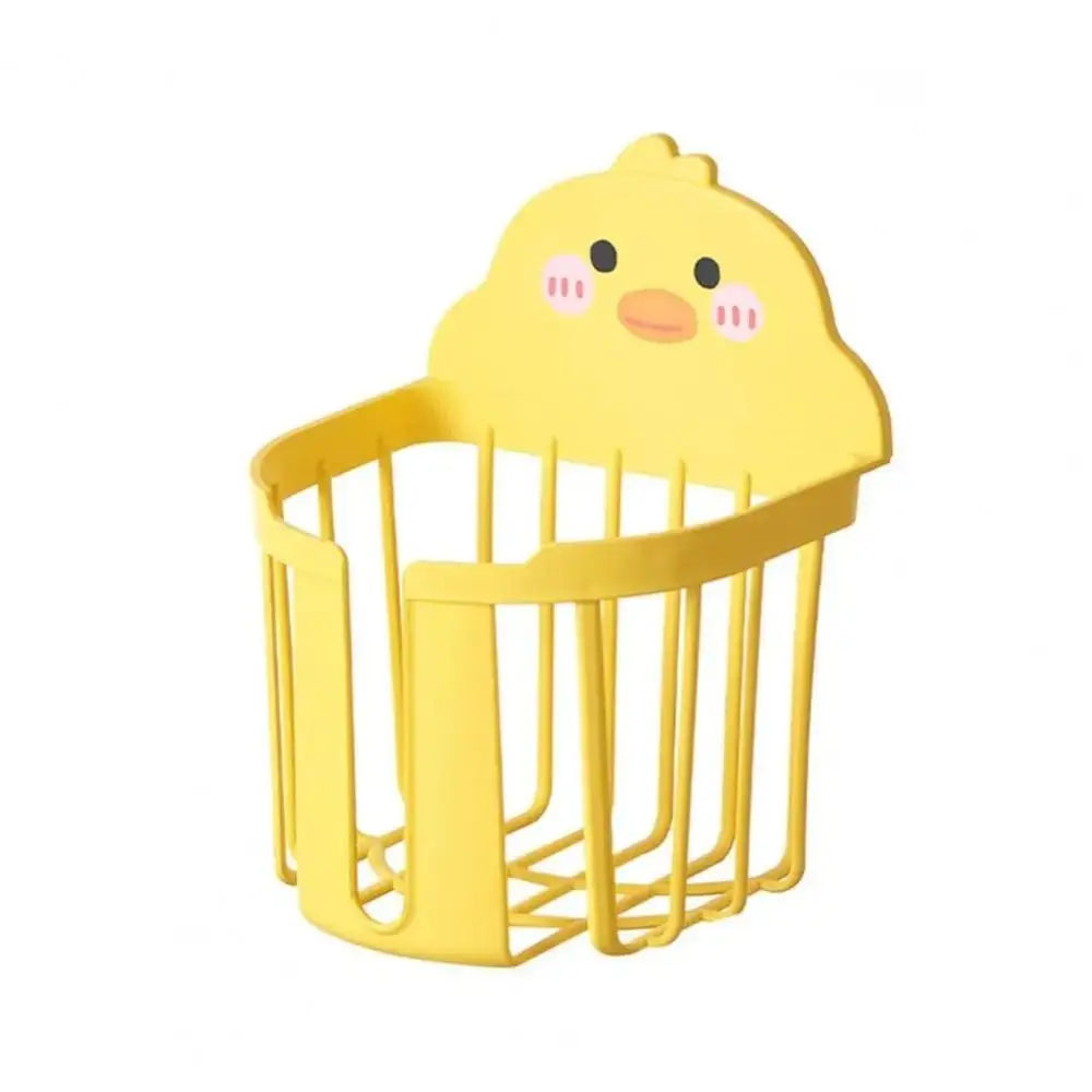 Yellow Duck Wall-Mounted Tissue Holder – No Drill Storage Rack
