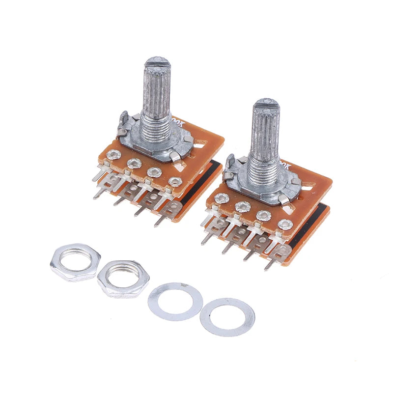 WH148 Dual Channel Potentiometer B50K B100K 8-Pin Flower Shaft