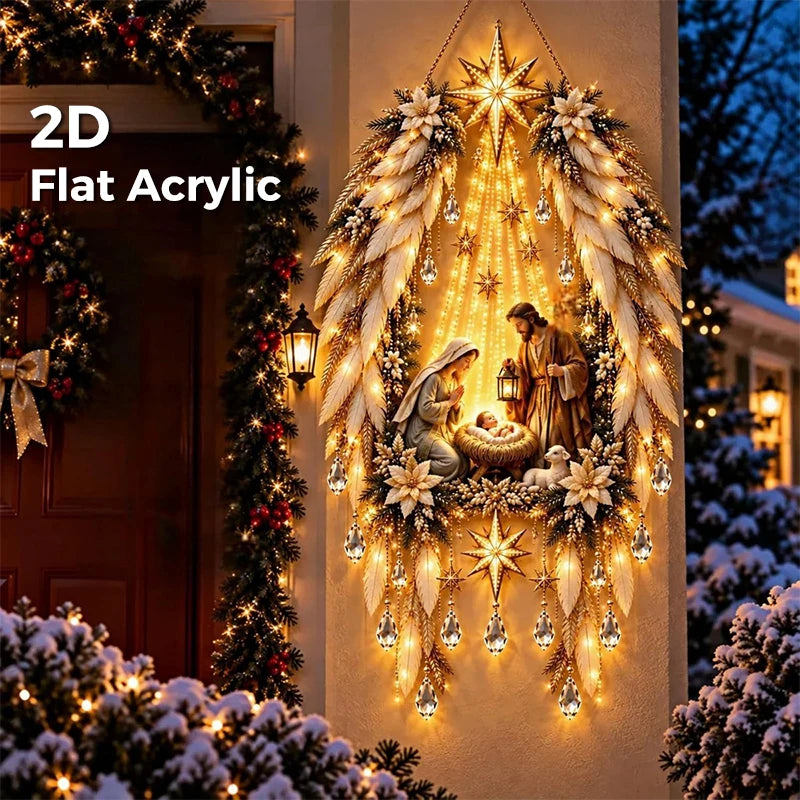 Christmas LED Cascading Waterfall Wall Light | Warm White Glow