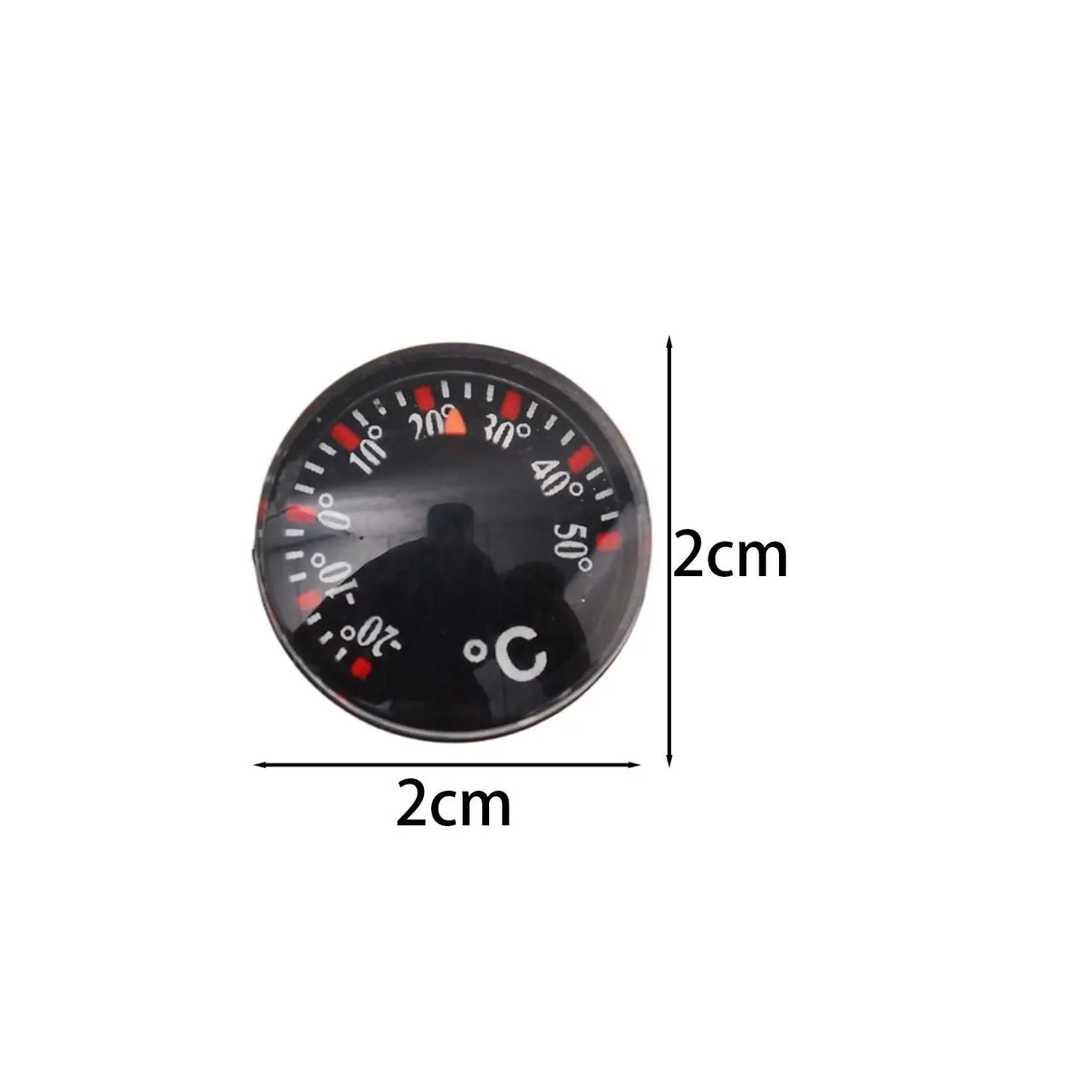 Mini Circular Dial Thermometer – Waterproof ABS, Car & Home
