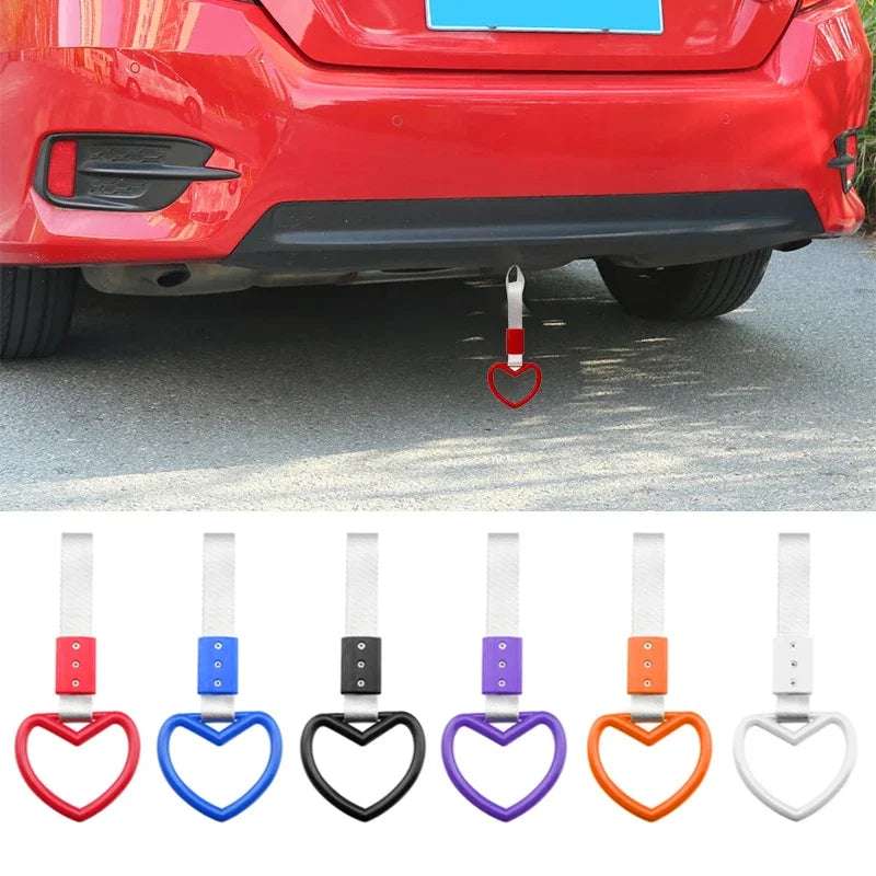 JDM Tsurikawa Heart Ring Charm – Car Bumper Warning Strap