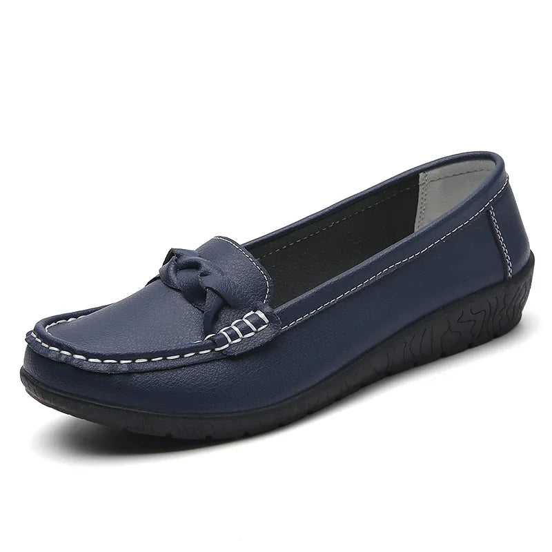 LEDP Women's Slip-On Loafer Flats | Woven PU, Sizes EU 35–44