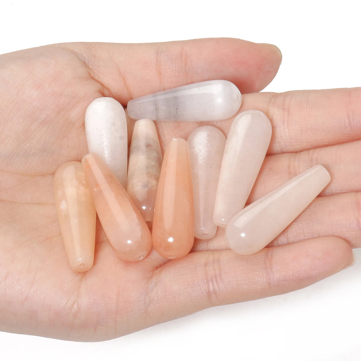 Water Drop Spacer Beads 10x30mm – Chalcedony Howlite DIY Jewelry