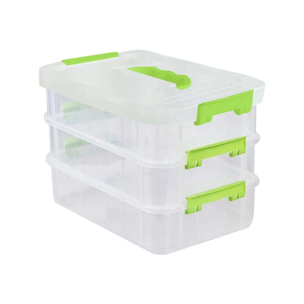 Stackable Transparent Pencil Case Multi-Layer Drawer Organizer