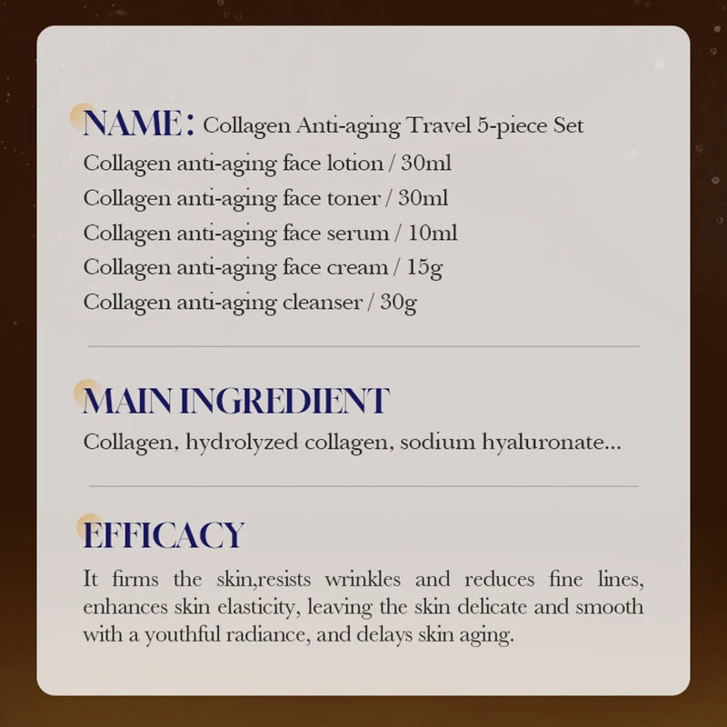 SADOER 5-Piece Collagen Skin Care Set – Face & Eye Cream Kit