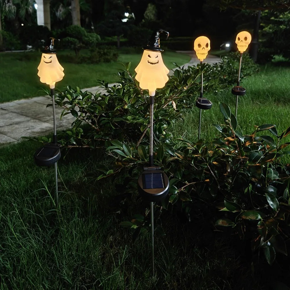 Solar Halloween Ghost Skull Pumpkin Light – Outdoor Garden Décor