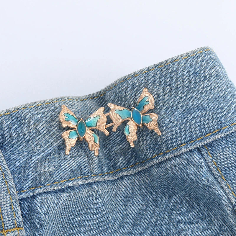 2-Pack Four Leaf Clover Waist Buckle Adjuster for Pants & Skirts