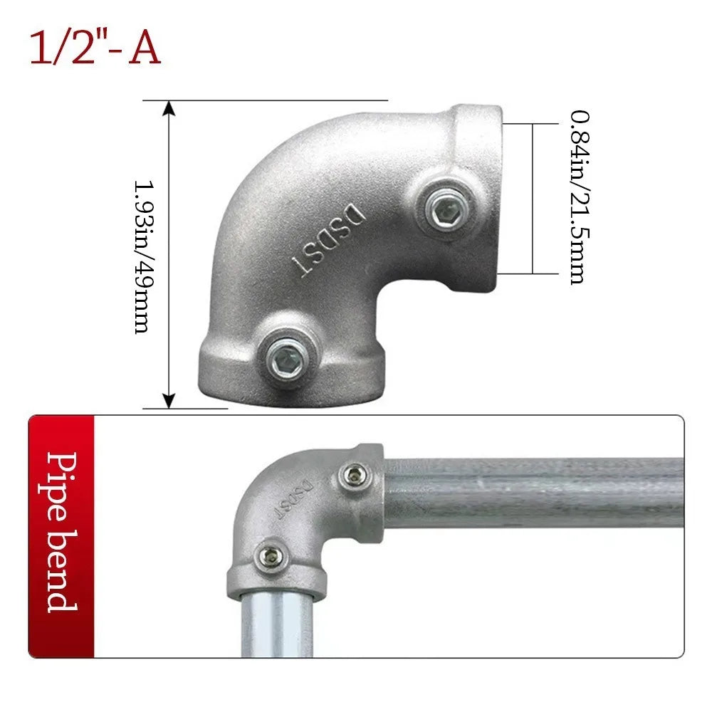 Aluminum Alloy Circular Pipe Connector 20mm 25mm Frame Fastener