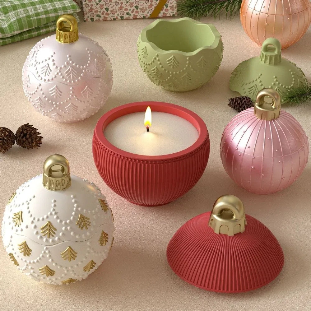 Silicone Christmas Bauble Ball Mold – Resin, Candle & Soap