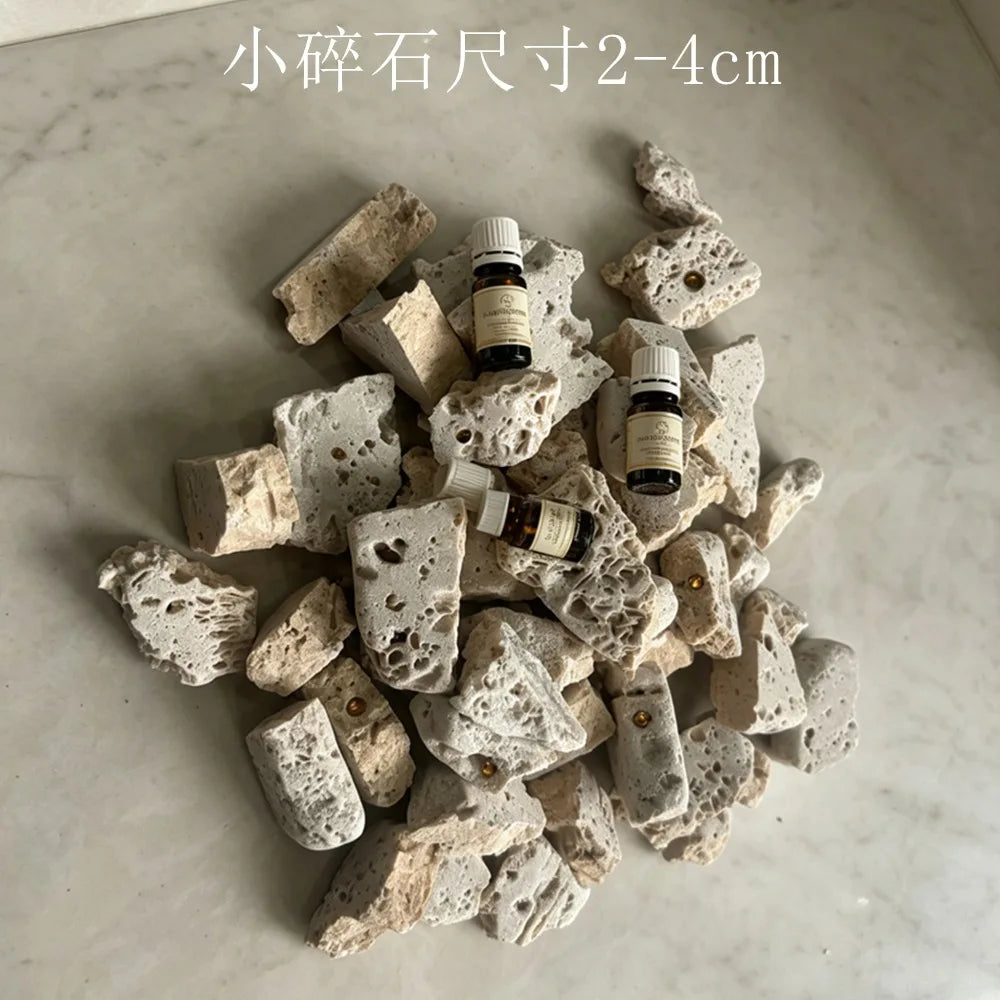 Travertine Aroma Stone Diffuser – Flameless Essential Oil Decor
