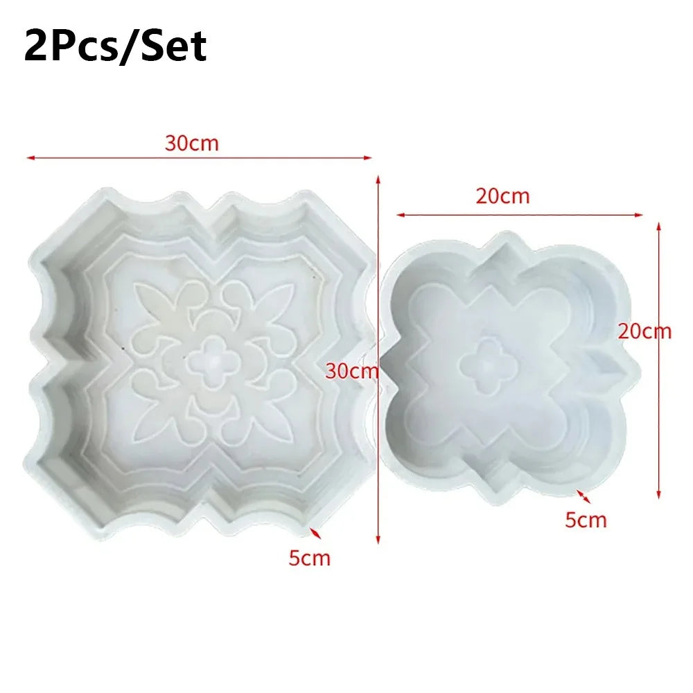 DIY Flower Stepping Stone Mould Set – Reusable Concrete Paver