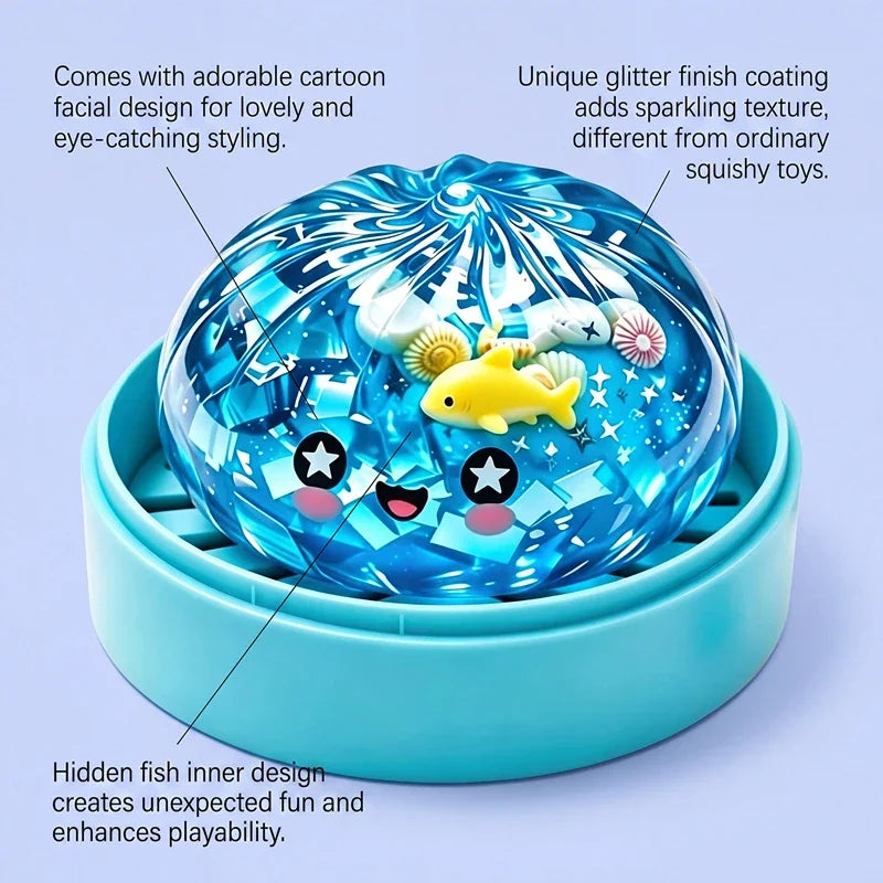 Marine Animal Shell Glitter Mud Squeeze Toy | Fun Fidget