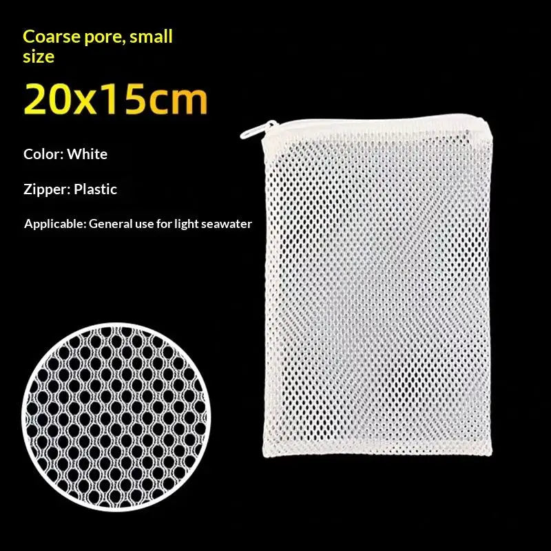 Reusable Aquarium Filter Media Bags with Zipper | Fine Mesh