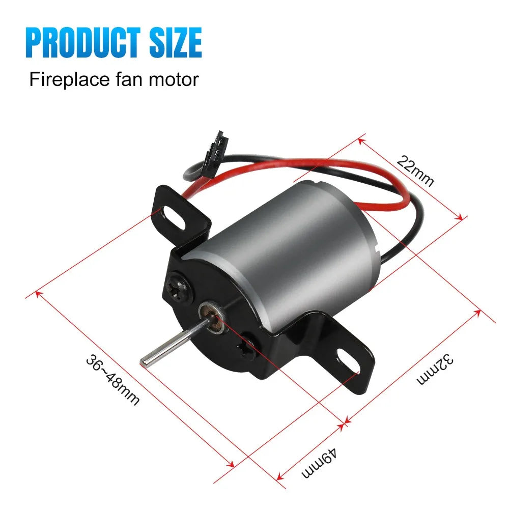 Fireplace Fan Motor Set – Heat-Powered Aluminium Alloy Replacement
