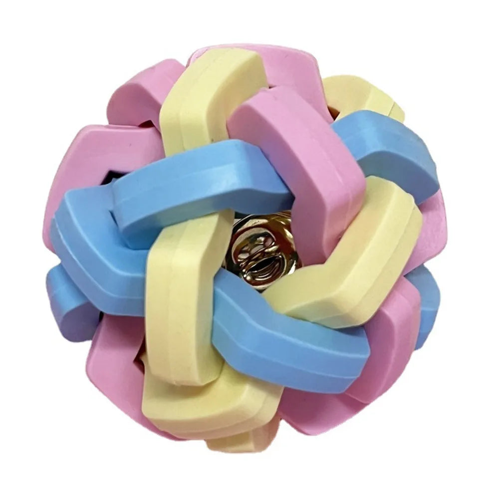 TPR Woven Bell Ball – Bite-Resistant Chew Toy for Cats & Dogs