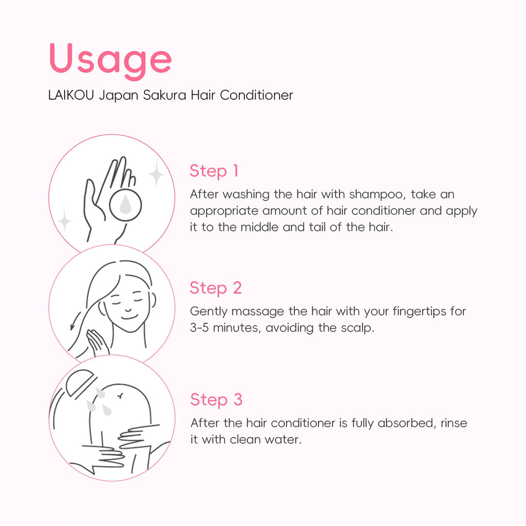 ZaiDoc Cherry Blossom Amino Acid Shampoo & Conditioner Set 300ml