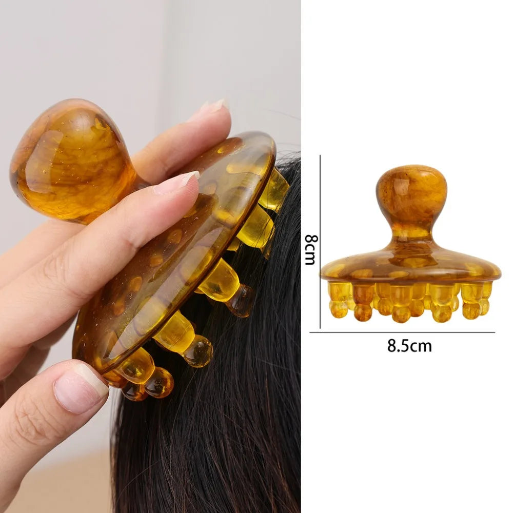 Resin Meridian Massage Brush – Scalp, Abdomen & Full Body