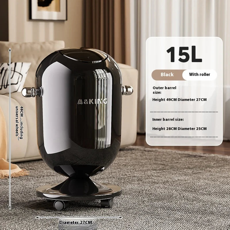 Touch-Free Trash Can 12L Floating Lid – Kitchen & Bathroom