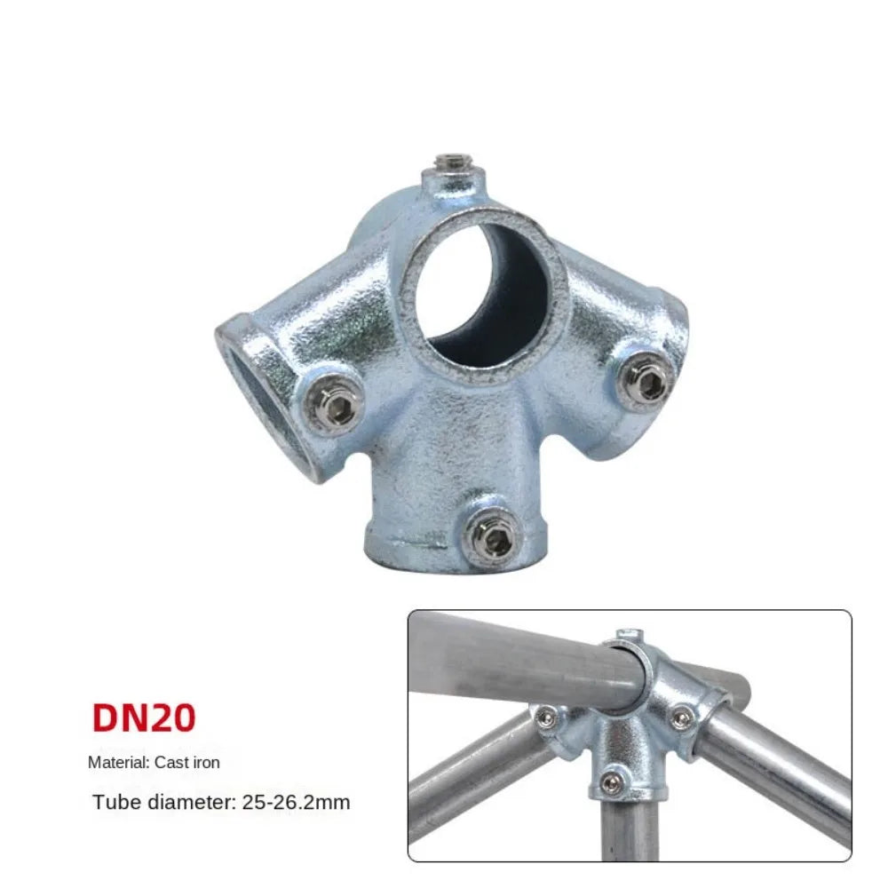 Aluminum Alloy Circular Pipe Connector 20mm 25mm Frame Fastener