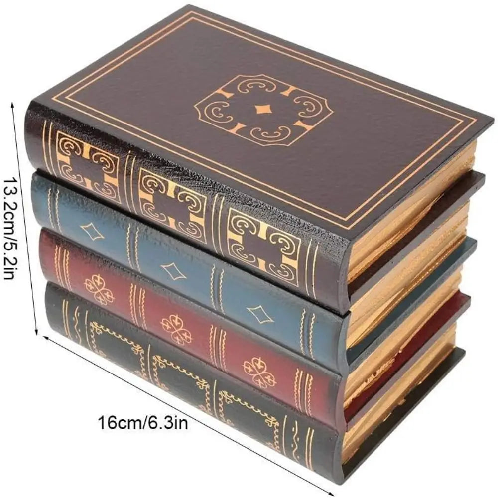 Wood Book-Shaped Hidden Storage Box – Secret Safe for Keys & More